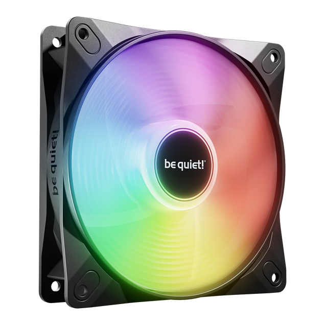 Be Quiet! (BL132) Light Wings LX 120mm PWM Reverse Blade ARGB Case Fan, Rifle Bearing, Impeller w/ 16 LEDs, Daisy-Chain, Up to 1500 RPM, Black
